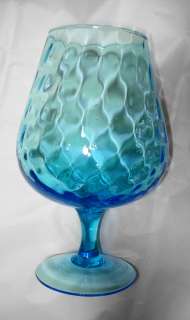 Art Glass Blue Large Brandy Sniffer  