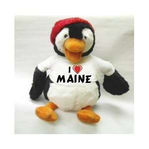 Chubbs Plush Penguin Toy with I Love Maine T Shirt: Toys 