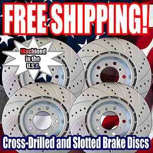 FITS CHEVY CORVETTE C5 97 04 F/R SET DRILLED SLOTTED PERFORMANCE BRAKE 