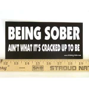 Magnet* Being Sober Aint What Its Cracked Up To Be Magnetic Bumper 