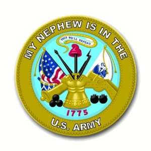   States Army My Nephew is in the Army Seal Decal Sticker 3.8 6 pack
