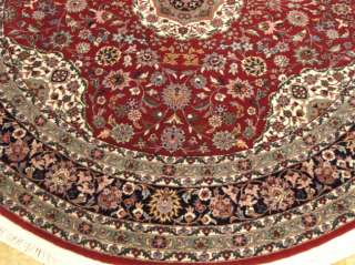 6x6 Handmade Fine Kpsi400 Persian Wool & Silk Round Rug  