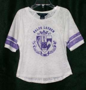   LAUREN girls Raglan Sleeve Tee Shirt Top size 4 and 6 RV $25.00  