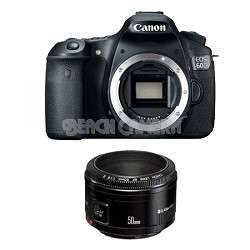 Canon EOS 60D SLR Digital Camera with EF 50mm F/1.8 II Standard Auto 