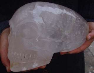 NATURAL Giant Extraterrestrial Clear Rainbow Quartz Crystal Skull 