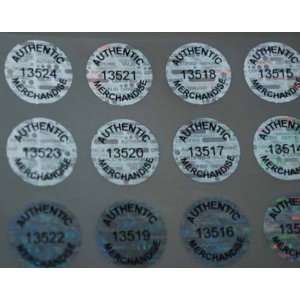   ROUND WARRANTY VOID SECURITY HOLOGRAM LABELS STICKERS: Office Products
