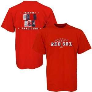  Majestic Boston Red Sox Red Ticket History T shirt: Sports 
