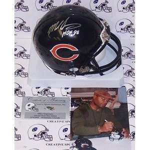  Mike Singletary Autographed Chicago Bears Riddell Mini 