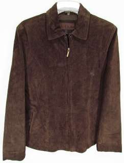 CLASSIC Vintage BROWN SIENA COAT Soft Suede Leather ZIP UP Jacket Size 