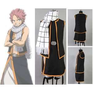  Fairy Tail Natsu Dragneel Cosplay Costume: Toys & Games