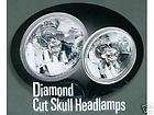 ADJURE DIAMOND CUT 5 3/4 SKULL HEADLAMP HARLEY / CUSTOM