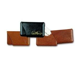   Leather 603100 Slide Out Business Card Case Color: Tan: Toys & Games