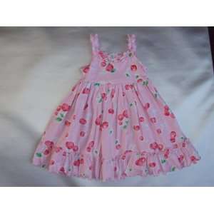  Sophie Rose Sleeveless Cotton Dress Pink Cherries (12 