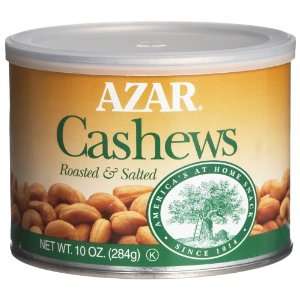 Azar Nut Company Cashews, Oil Roasted & Salted, 10 Ounce Can