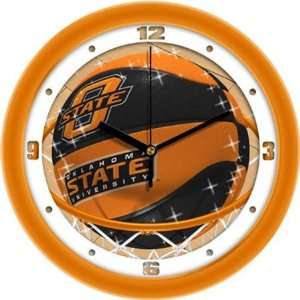   State Cowboys OSU NCAA 12In Slam Dunk Wall Clock: Sports & Outdoors