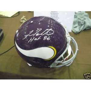  Autographed Fran Tarkenton Helmet   Authentic 