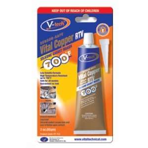  V Tech  Copper Rtv Silicone Instant Gasket Maker 700F Automotive