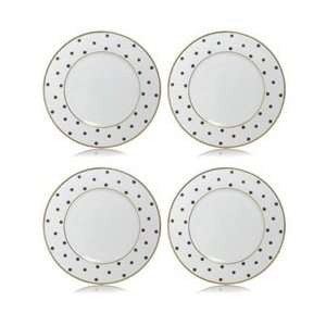 Mikasa Color Studio Brown/Gold Dots Accent Plate, Set of 4:  