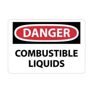 D241PB   Danger, Combustible Liquids, 10 X 14, Pressure Sensitive 