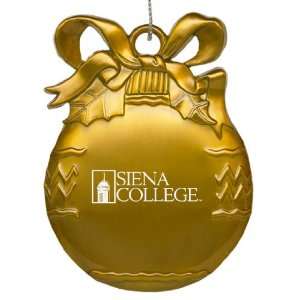  Siena College   Pewter Christmas Tree Ornament   Gold 
