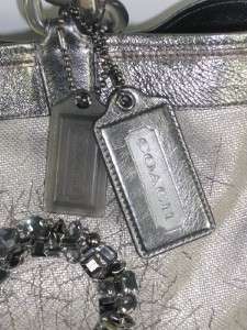 Coach 17022 Audrey Editorial Jeweled Leigh Large Tote Handbag Purse 