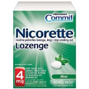  Commit Lozenge Stop Smoking Lozenge, 4mg Mint 72 ct 