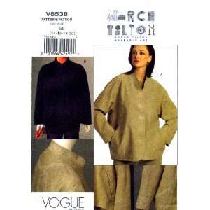  Vogue 8538 Sewing Pattern Marcy Tilton Misses Full Figure 