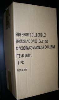 SIDESHOW COLLECTIBLES COBRA COMMANDER EXCLUSIVE G.I. JOE 12 INCH NFRB 