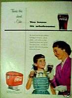 1954 Coca Cola Soda Fountian Womens Hat Coke Pop Art Ad  
