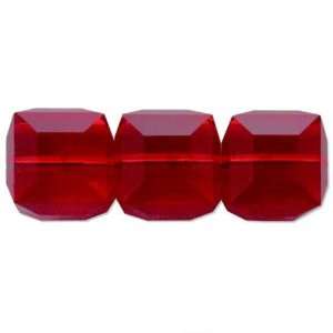  3 Siam Square Cube Swarovski Crystal Beads 5601 8mm New 