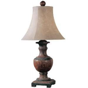   Woodman Dark Table Lamp   Brown