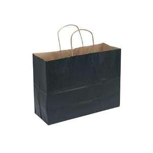  Large Black Paper Shopping Bags   16 X 6 X 12