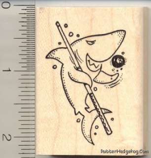 Pool Shark rubber stamp H11616 WM  