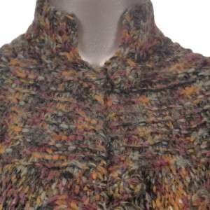Sutton Studio Womens Multi Color Chunky Sweater Coat PS  