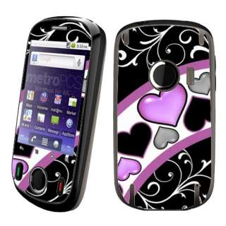 New For Huawei M835 Cell Phone Colorful Heart Love Wht Swirls Sticker 