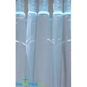 Curtain Aqua Sheer Shiny Organza Tab Top 
