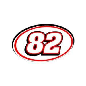   : 82 Number   Jersey Nascar Racing Window Bumper Sticker: Automotive
