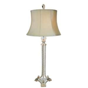  Sherise Silver Plated with Crystal Table Lamp