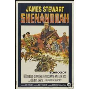 Shenandoah Movie Poster James Stewart Rare Hot Vintage