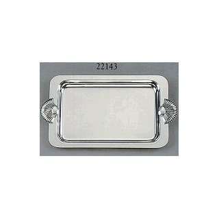Silverplated Tray with Shell Shaped Handles  Kitchen 