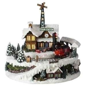   Musical & Animated LED Lighted Christmas Train Station: Home & Kitchen