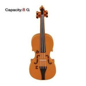 4GB Lovely Violin Shape Flash Drive (Orange): Electronics
