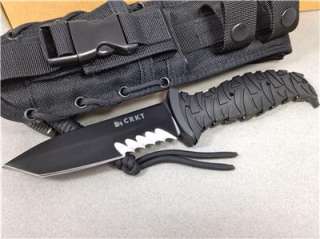 CRKT Black Ultima Tactical Fixed Blade Knife 2125KV  