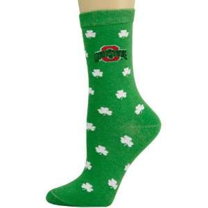   State Buckeyes Ladies Kelly Green Shamrock Socks