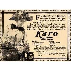  1910 Ad Corn Products Refining Karo Corn Syrup Hat 