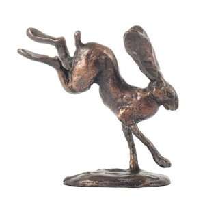   Meadows Leaping Hare Solid Cast Bronze Sculpture