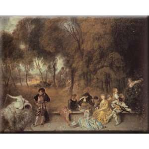   air 30x24 Streched Canvas Art by Watteau, Jean Antoine: Home & Kitchen