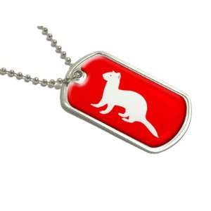  Ferret   Weasel   Military Dog Tag Luggage Keychain 
