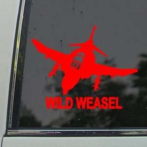  F 4 Phantom II Wild Weasel Red Decal Window Red Sticker 