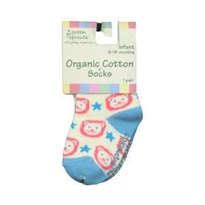  Organic Socks Cornflower Blue Lion   Infant Baby